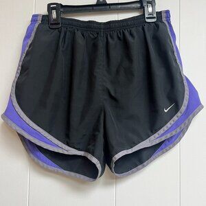 Nike Women's Dri-Fit Athletic Running Shorts Black & Purple Size Medium